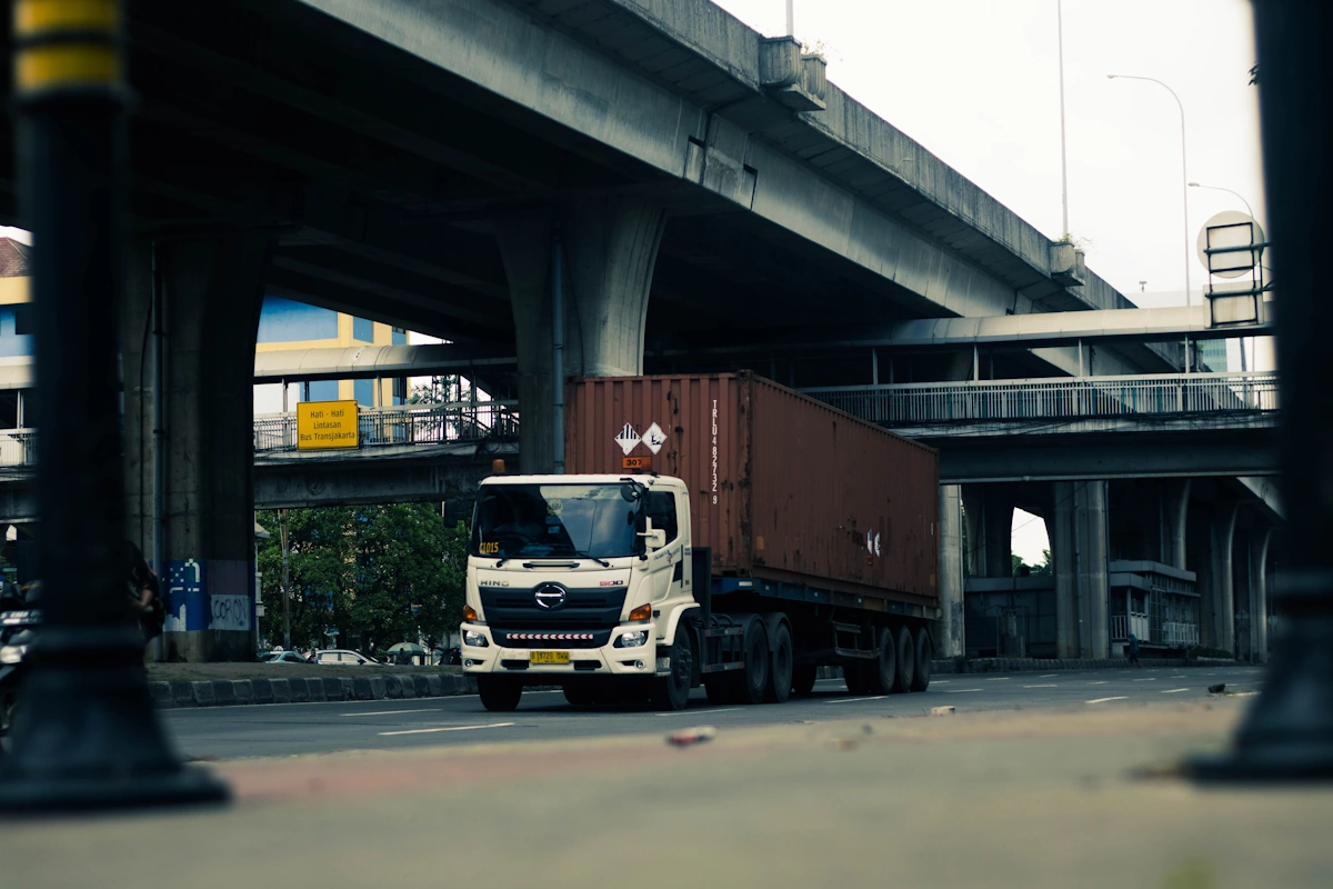 a big truck showing the business's vehicle in the center of the image